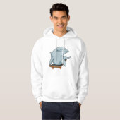 Dolfijn als Skater met skateboard Hoodie (Voorkant volledig)