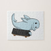 Dolfijn als Skater met skateboard Legpuzzel (Horizontaal)