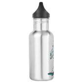 Dolfijn als Skater met skateboard Waterfles (Links)