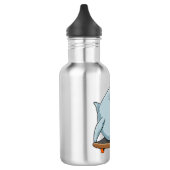 Dolfijn als Skater met skateboard Waterfles (Links)