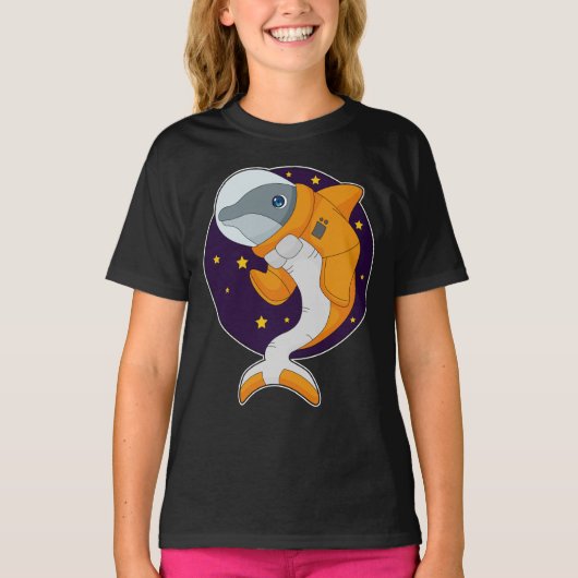 Dolfijn Astronaut Ruimte T-shirt (Voorkant)