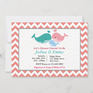 Dolfijn Baby shower uitnodiging