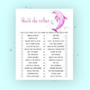 Dolfijn baby shower Wil ze liever spelen