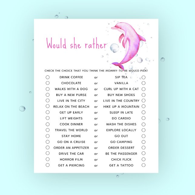 Dolfijn baby shower Wil ze liever spelen (Creator heeft geüpload)