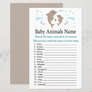 Dolfijn Babydieren Naamspel