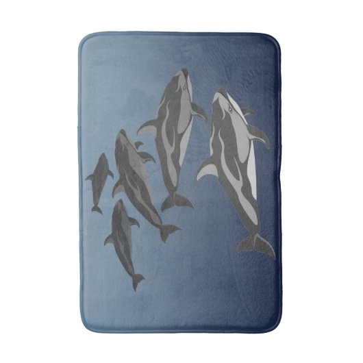 Dolfijn Badmat Dolfijn Art Badkamer Decor (Voorkant Verticaal)