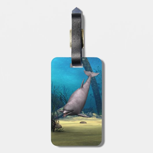 Dolfijn Bagagelabel (Achterkant verticaal)