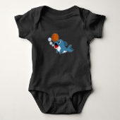 Dolfijn Basketballer Basketbal Romper (Voorkant)