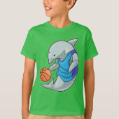 Dolfijn Basketballer Basketbal T-shirt (Voorkant)
