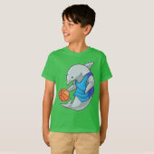 Dolfijn Basketbalspeler Basketbal T-shirt (Voorkant volledig)