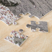 Dolfijn, beeld, park, planten, bloemen, natuur legpuzzel (Zijkant)