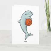 Dolfijn bij Basketbal Sporten Kaart (Achterkant)