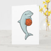 Dolfijn bij Basketbal Sporten Kaart (Gele Bloem)