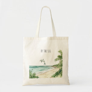 Dolfijn bij de zee tote bag