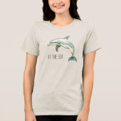 Dolfijn bij de zee Tri-Blend shirt (Voorkant)