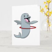 Dolfijn bij duurtraining met fitnesstires.p kaart (Gele Bloem)