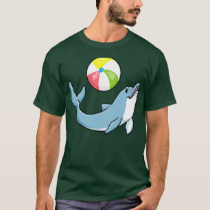 Dolfijn bij het zwemmen met waterpolo 1 t-shirt