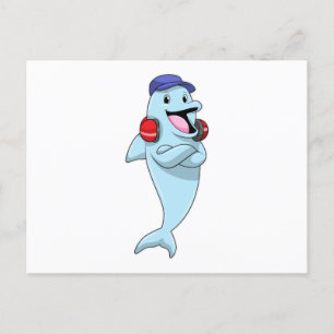 Dolfijn bij Luister naar Muziek Briefkaart