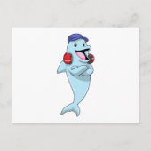 Dolfijn bij Luister naar muziek Briefkaart (Voorkant)