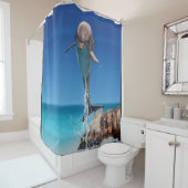 Dolfijn Blauw Water Ocean Wildlife Animal Douchegordijn (In situ)