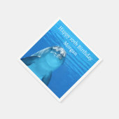Dolfijn Blauwe Oceaan 10e Verjaardagsfeestje Servet (Hoek)