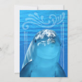 Dolfijn Blauwe Oceaan 10e Verjaardagsfeestuitnodig Kaart (Achterkant)