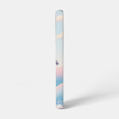 Dolfijn boven pastelgolven Samsung Hoesje Samsung Galaxy Hoesje (Linkerkant)