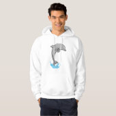 Dolfijn boven water hoodie (Voorkant volledig)