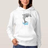 Dolfijn boven water hoodie (Voorkant)