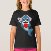 Dolfijn Bruid Hart Wedding T-shirt (Voorkant)