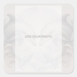 Dolfijn bruiloft foto vierkante sticker