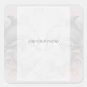 Dolfijn bruiloft foto vierkante sticker (Voorkant)