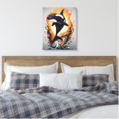 dolfijn canvas afdruk (Insitu (Slaapkamer))