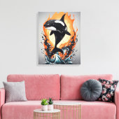 dolfijn canvas afdruk (Insitu (Woonkamer))