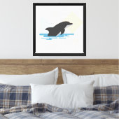 Dolfijn Canvas Afdruk (Insitu (Slaapkamer))