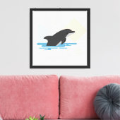 Dolfijn Canvas Afdruk (Insitu (Woonkamer))