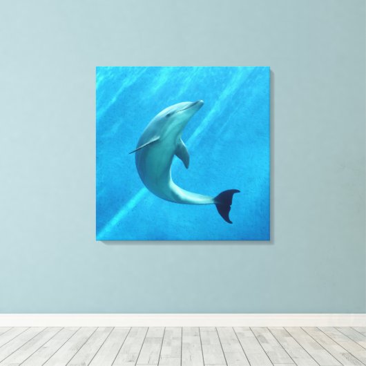 Dolfijn Canvas Afdruk (Insitu (Houten vloer))