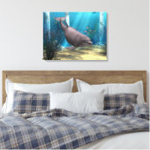 Dolfijn Canvas Afdruk (Insitu (Slaapkamer))