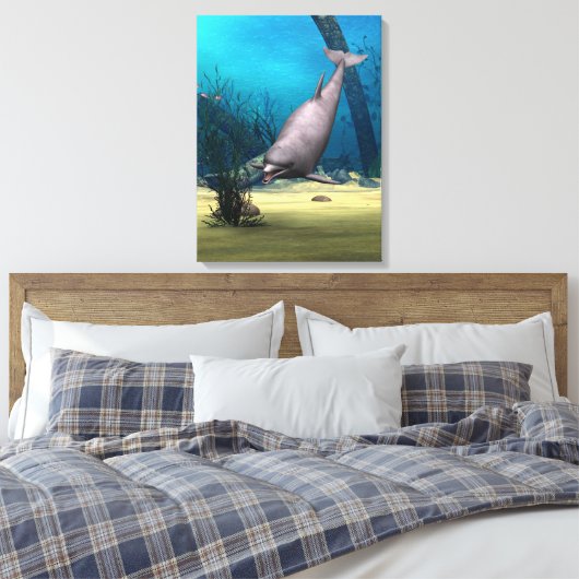 Dolfijn Canvas Afdruk (Insitu (Slaapkamer))