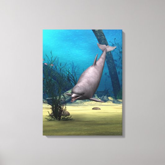 Dolfijn Canvas Afdruk (Voorkant)