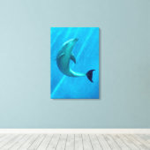 Dolfijn Canvas Afdruk (Insitu (Houten vloer))