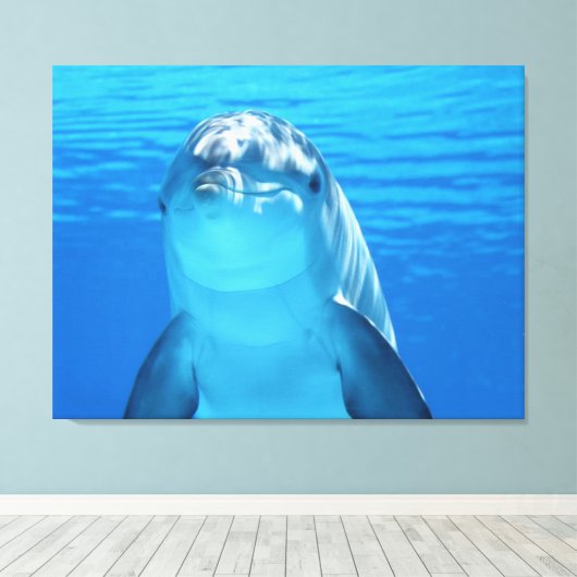 dolfijn canvas afdruk (Insitu (Houten vloer))