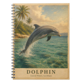 Dolfijn Caribische Wateren VINTAGE Notitieboek
