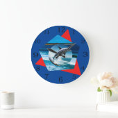 Dolfijn dansen op golven, wandklok (Huis)
