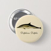 Dolfijn Delphinus Delphis, zeezoogdieren Ronde Button 5,7 Cm (Voorkant /achterkant)