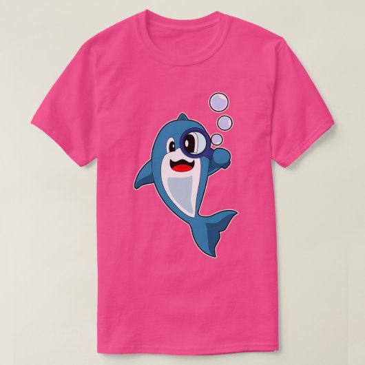 Dolfijn Detective Vergrootglas T-shirt (Design voorkant)