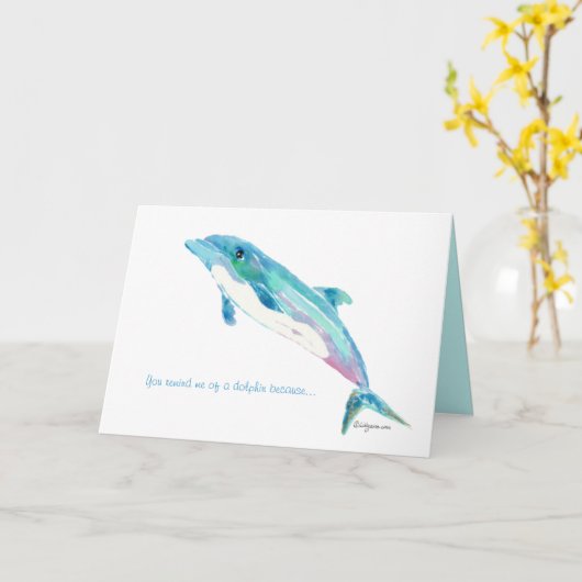 Dolfijn die de Speelse Kaart van de Nota dromen (Gele Bloem)