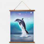 Dolfijn die in de oceaan springt hangend wandkleed (Voorkant)