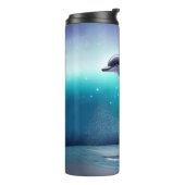 Dolfijn die in de oceaan springt thermosbeker (Gedraaid links)