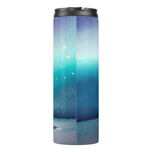 Dolfijn die in de oceaan springt thermosbeker (Achterkant)